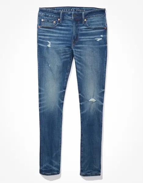 Jean Skinny Azul Talla 29 X 32 Hombre American Eagle