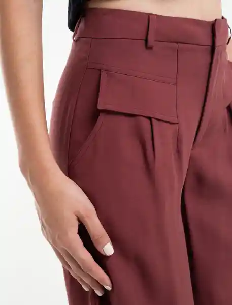  Pantalon Neru Cafe Maranon Oscuro Talla 10 Naf-Naf 