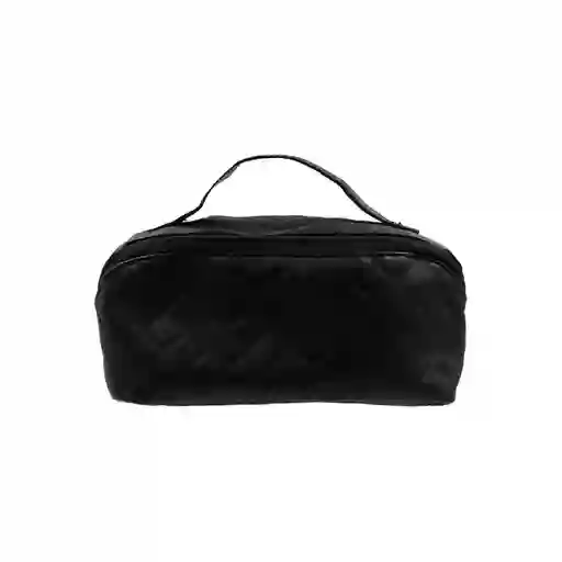 Cosmetiquera Acolchada Con Asa Negro Serie Miniso