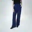 Pantalón Bota Recta Con Prenses y Pinzas Azul 8 Fuera de Serie