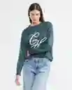 Sueter Logo Verde Galloway Ultraoscuro Talla Xl Mujer Chevignon