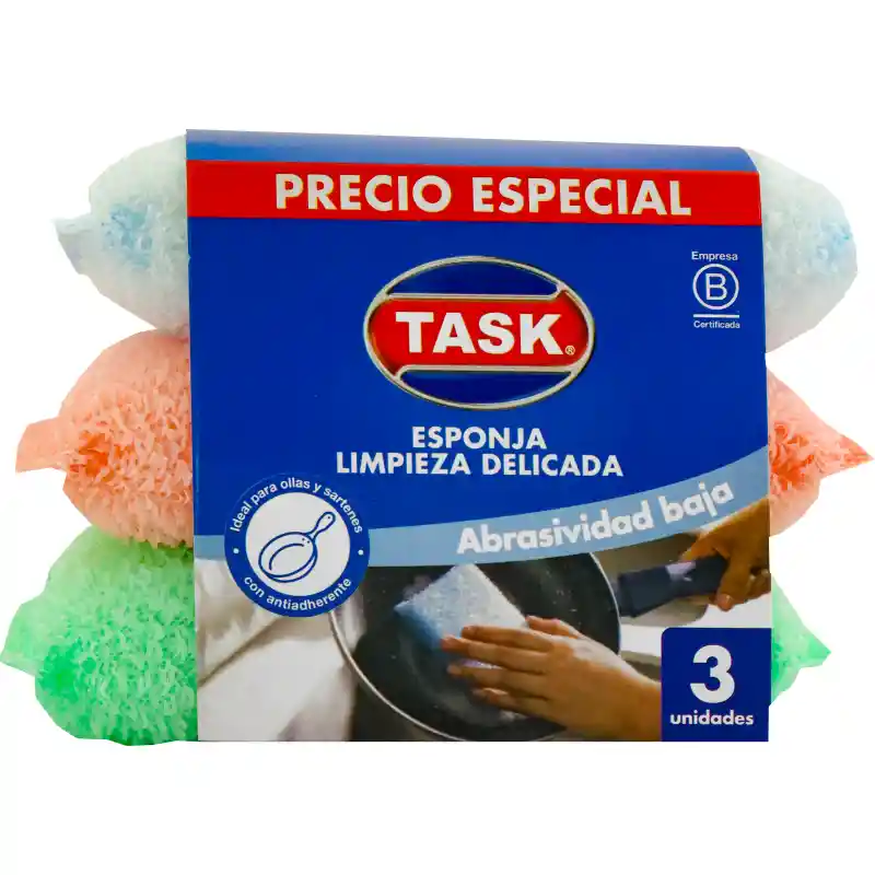 Task Esponja Limpieza Delicada Abrasiva Baja 