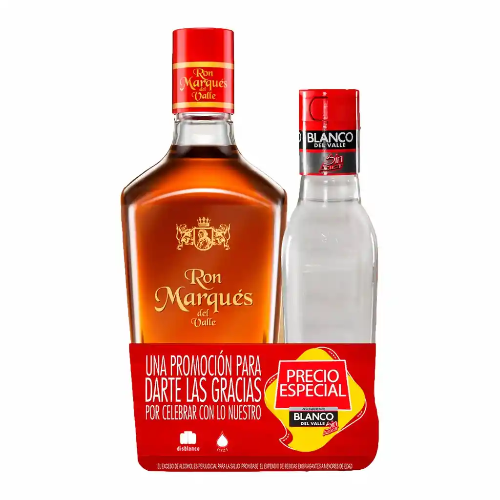 Ron Marques Del Valle 3 Anos + Caneca De Aguardiente Gratis