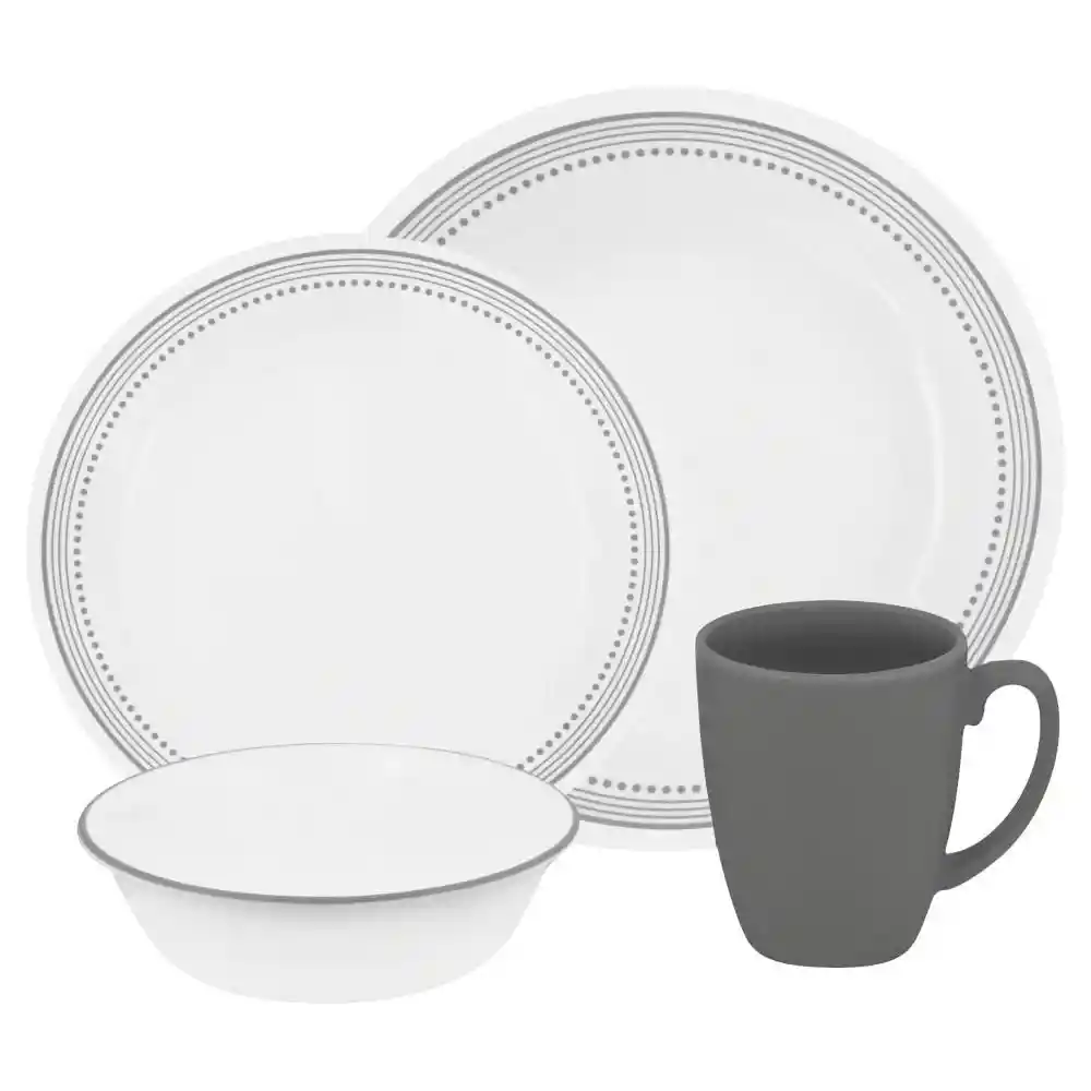 Vajilla 16 Piezas Mystic Gray Corelle 1119398