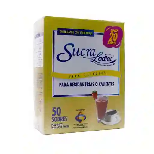 Ladiet Sucra Polvo Sobres Caja X 50 U