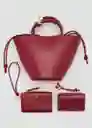 Monedero P Meti Burdeos Talla 99 Mujer Mango