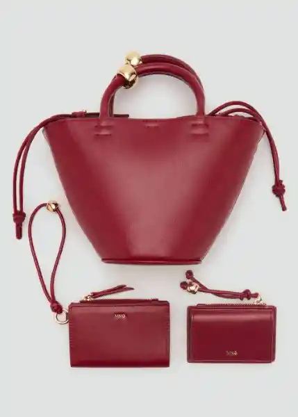 Monedero P Meti Burdeos Talla 99 Mujer Mango