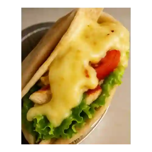 Sándwich con Pan Árabe Jamón y Queso