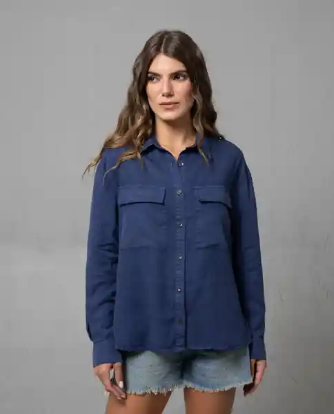 Camisa Mujer Azul Talla M 212G002 Rifle
