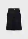 Falda Longo Tejano Negro Talla S Mujer Mango