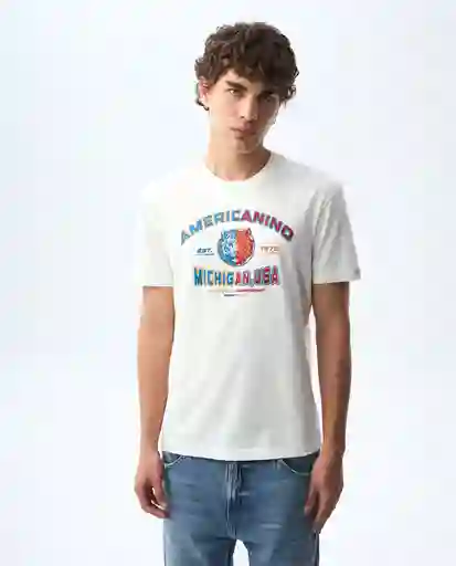 Camiseta Hombre Crudo Talla XL 841G004_CRU110606 Americanino