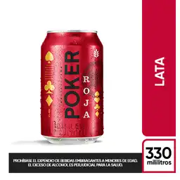 Cerveza Poker Roja - Lata 330ml x1