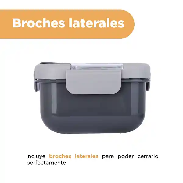 Contenedor de Alimentos 2 Compartimentos Cuchara Style Miniso