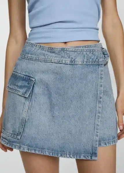 Short Skort Tejano Medio Talla M Mujer Mango