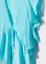 Blusa Sandro Azul Talla S Mujer Mango