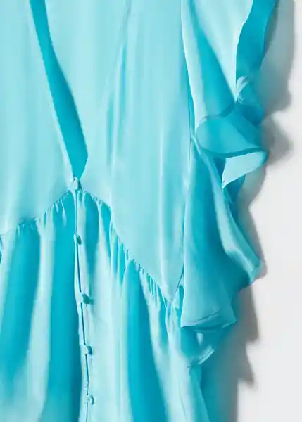 Blusa Sandro Azul Talla S Mujer Mango
