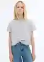 Camiseta Nudo Gris Medio Vigore Talla 10 Niña Mango