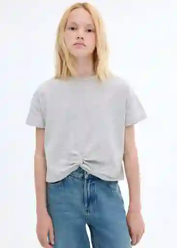 Camiseta Nudo Gris Medio Vigore Talla 10 Niña Mango
