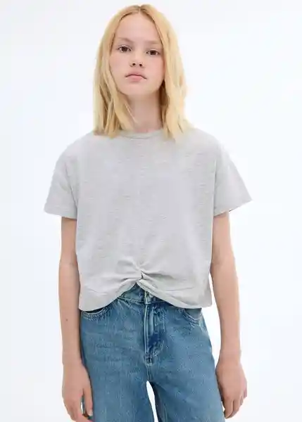 Camiseta Nudo Gris Medio Vigore Talla 10 Niña Mango