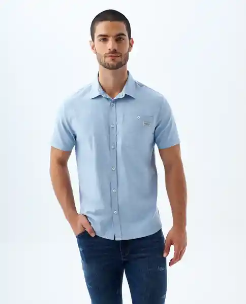 Camisa Hombre Azul Talla M 819f003 Americanino