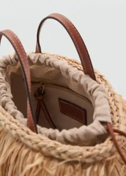 Bolso P Broom Beige Talla 99 Mujer Mango