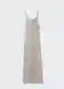 Vestido Flavita Gris Claro Vigoré Talla S Mujer Mango