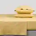 Set Sábanas 144 Hilos Amarillo King XL Diseño 0112 Casaideas