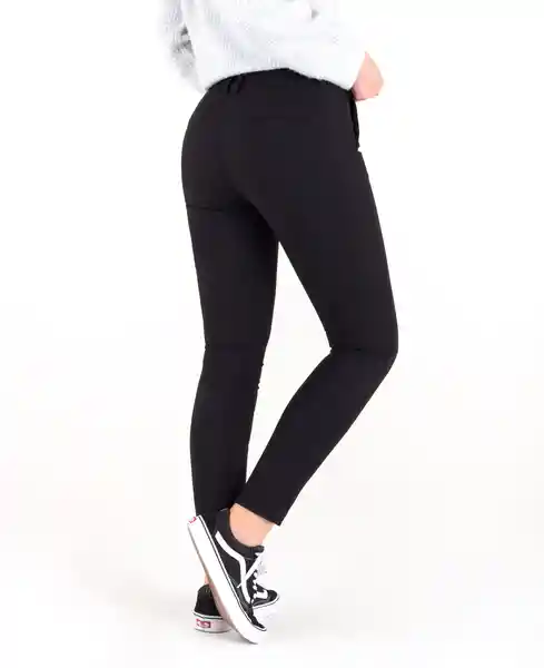 pantalon skinny tiro medio alto paris negro talla 12 mujer Naf-Naf