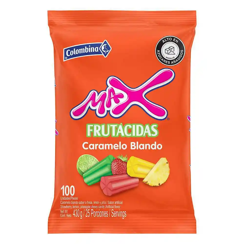 Max Caramelo Blando Sabor a Frutas Frutácidas