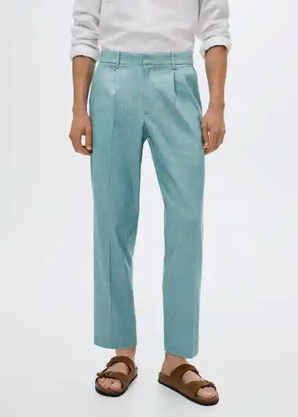 Pantalón Godard Azul Talla 48 Hombre Mango