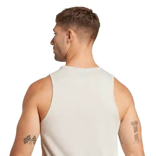 Adidas Camiseta Manga Sisa Entrenamiento Hombre Beige Talla S
