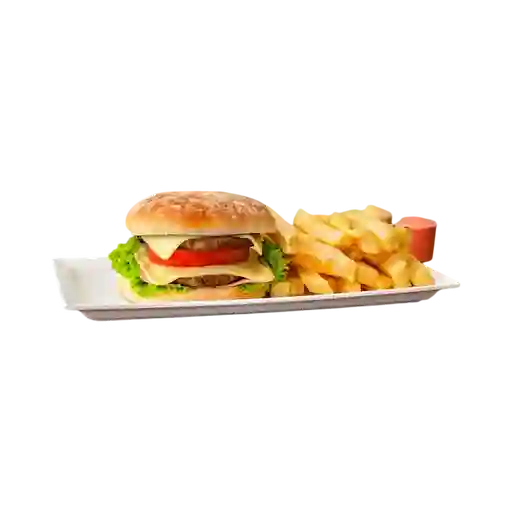 Hamburguesa Doble & Papas