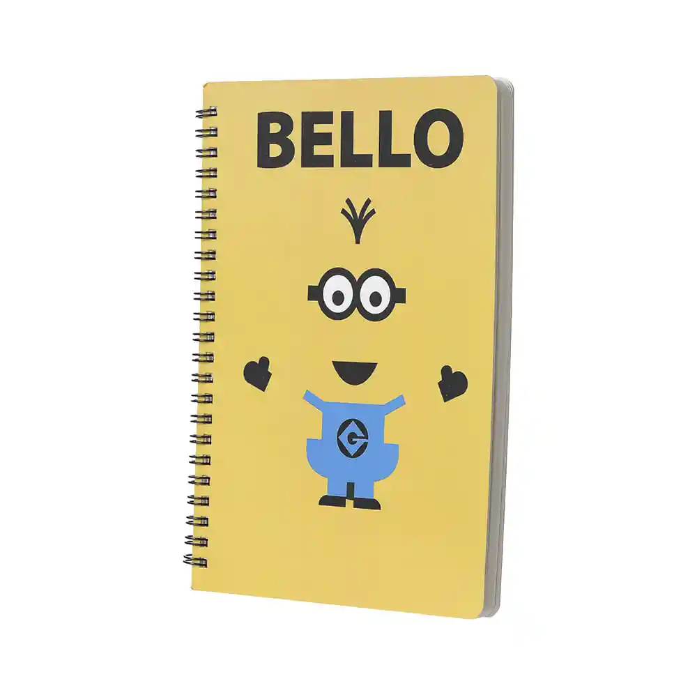 Miniso Cuaderno Con Hebilla Magnética Minions Bello 80 Hojas