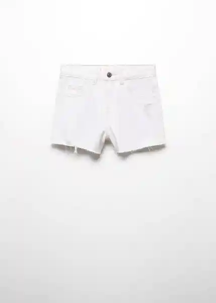 Short Isa Blanco Talla 13 Niñas Mango