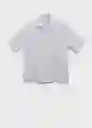 Camisa Lucas Celeste Talla M Hombre Mango