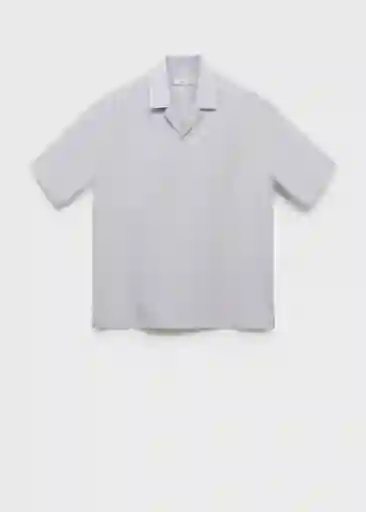 Camisa Lucas Celeste Talla M Hombre Mango