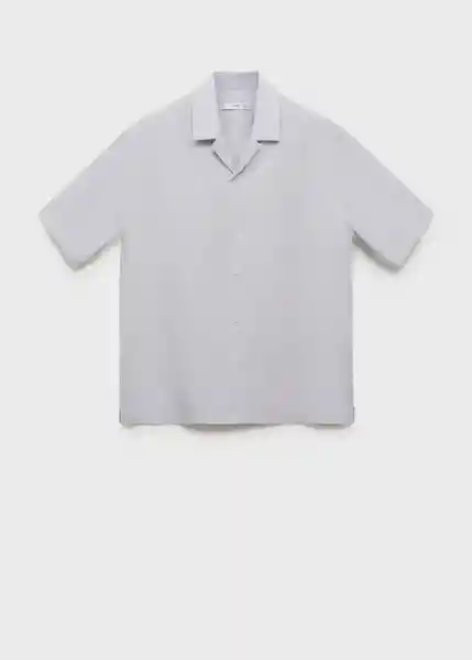 Camisa Lucas Celeste Talla M Hombre Mango