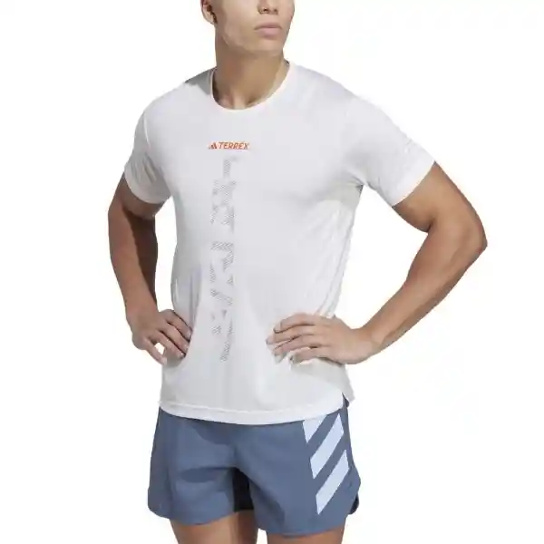 Adidas Camiseta Agr Shirt Para Hombre Blanco Talla M