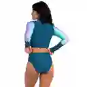 Panty Tiro Alto Huli Dark Teal Mujer Talla XL Speedo