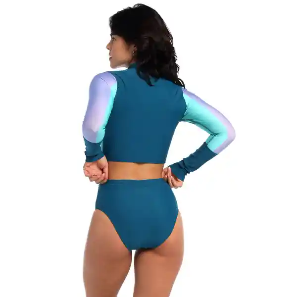 Panty Tiro Alto Huli Dark Teal Mujer Talla XL Speedo