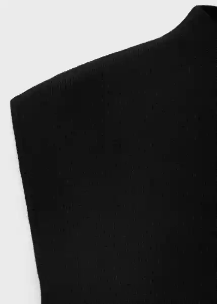 Top Hemin Negro Talla XS Mujer Mango
