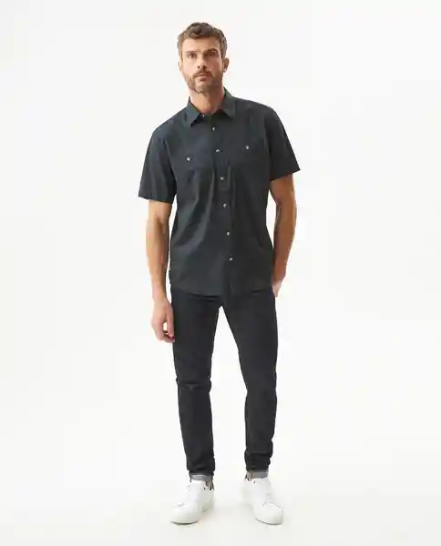 Camisa Pockets Negro Sombrio Ultraoscuro Talla S Chevignon