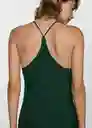 Vestido Gracie Verde Talla L Mujer Mango