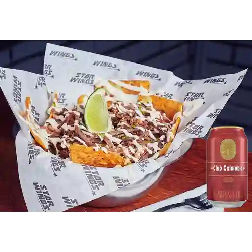 Combo Loaded Nachos + Club Colombia Roja 330ml