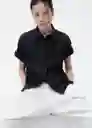 Camisa Pai Negro Talla L Mujer Mango