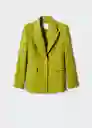 Blazer Americana Paul Verde Talla S Mujer Mango