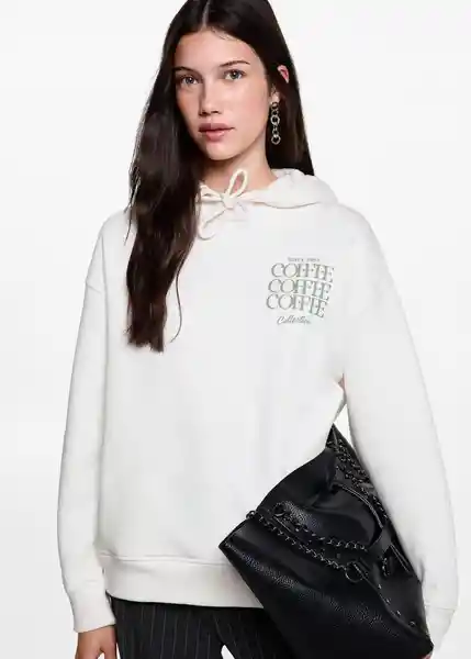 Sudadera Coffee2 Offwhite Talla 19 Teen Niñas Mango