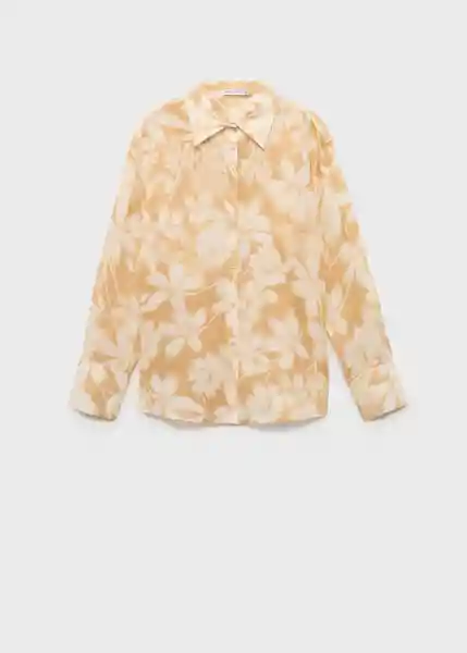 Camisa Parisi Mostaza Talla M Mujer Mango