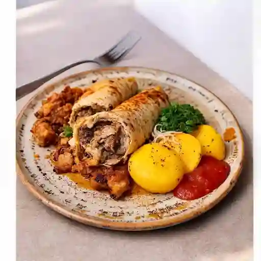 Carne Oreada, Pollo Y Rellena