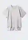 Pijama Combojec Gris Talla L Mujer Mango